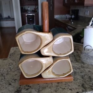 Custom pottery coffee mug set